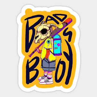 bad boy skull head Sticker